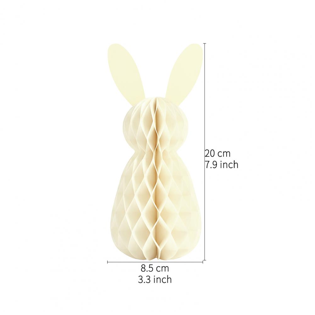 Honeycomb Bunny Decoration High-quality Holiday Decoration 5 Pcs Easter Bunny Honeycomb Centerpieces 3d Paper Rabbit for Home