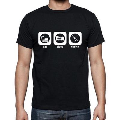 Eat Sleep Design Geometry Fashion Desinger Life Cycle T-shirt Tee