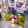 Russian animation Masha and the Bear Fairy Tale Cartoon Carpet Soft Home Living Room Bedroom Door Mat Outdoor Picnic Ground Mat rug T8