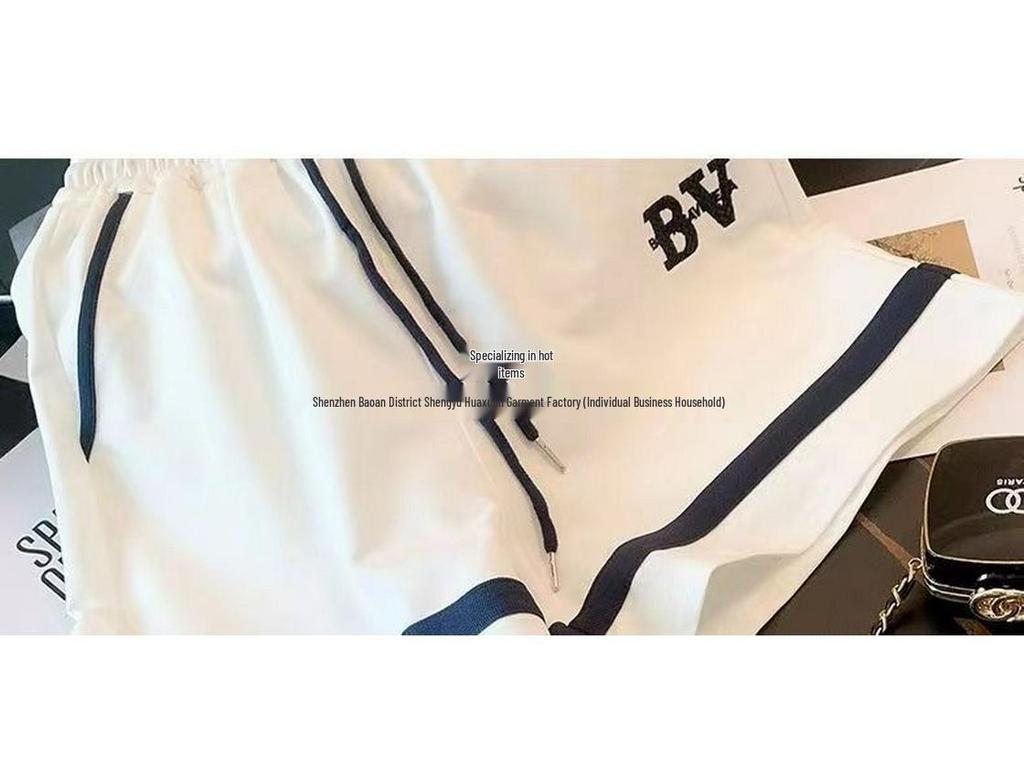 2024 Damen Koreanischer Stil Lässiges Sommer Sportbekleidungs-Set: Lockere zweiteilige Shorts gegen das Altern