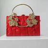 Flower Acrylic Dinner Bag Single Shoulder Diagonal Span Wedding Banquet Clutch Bag Chain Bag