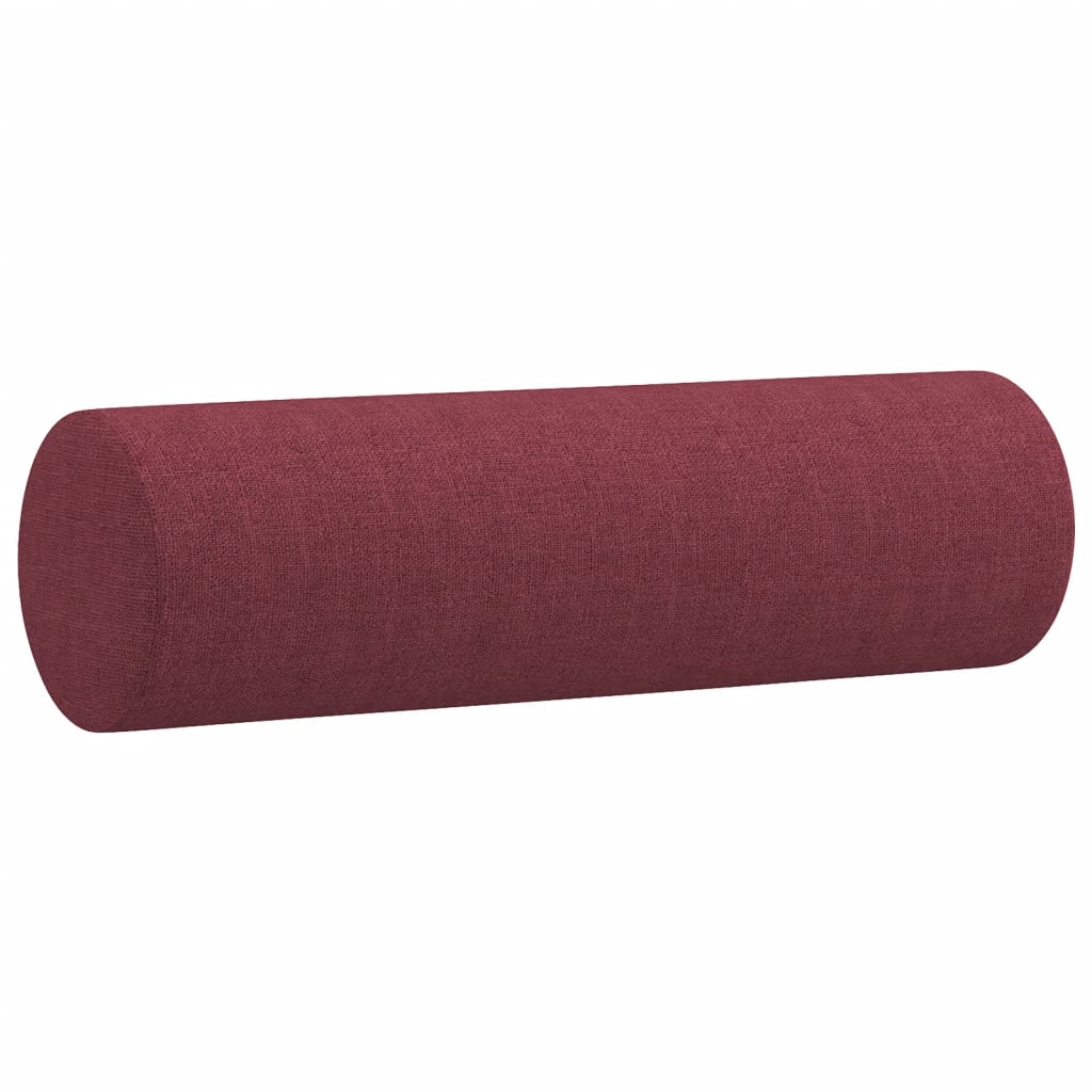 Vidaxl 2-Osobowa Sofa Z Poduszkami, Winna Czerwień, 140 Cm, Tkanina
