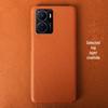 Premium Cowhide Leather Half-cover Protective Case with Litchi Pattern for iQOO Z6.