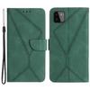 HT05 Skin-touch Phone Case for Samsung Galaxy A22 5G (EU Version) Imprinted Line Wallet Stand Leather Cover