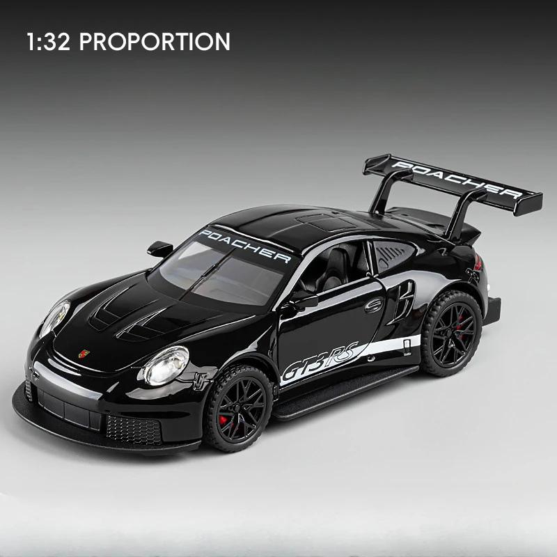 1:32 Stop Diecast GT3 RS Zabawki Samochody Modele Pociągnij Wstecz 4 Drzwi Otwierane Super Samochód ze Światłem Dźwiękiem Samochód Sportowy Dziecko Dorosły Prezenty