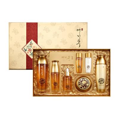Medicina Orientale Set Oro da 5 Pezzi Lozione per la Pelle Ampolla Essenza Crema Nutriente Miglioramento delle Rughe Set Cosmetici Base Maschera Aggiuntiva