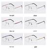 Men's Titanium Rimless Blue Light Blocking Glasses for Office and Business Use - Lightweight, Luxury, Fits Myopia Lenses, Unisex