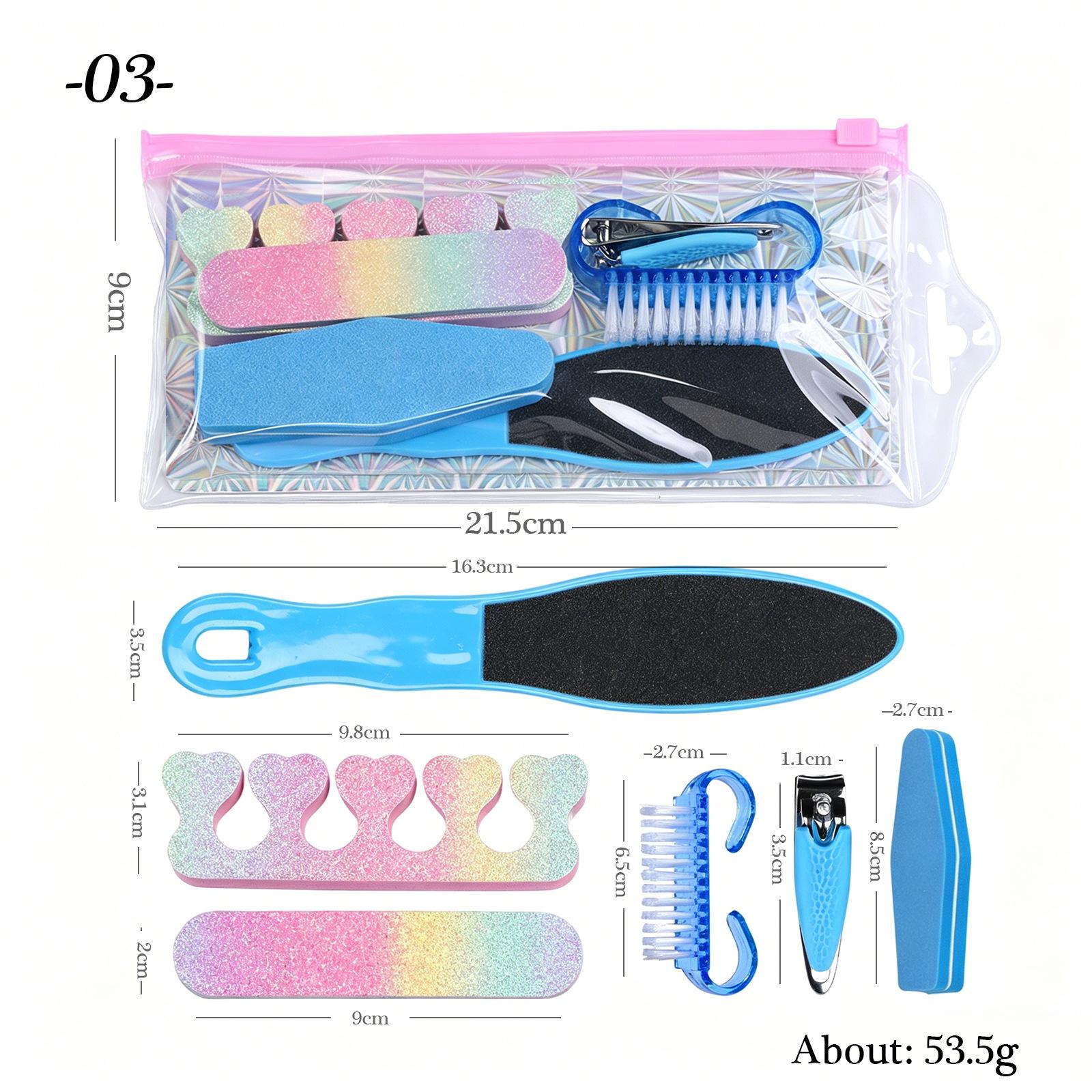 Nail Art Tool Set Portable Nail Care Set Stainless Steel Nail Clippers File Tool Nail Art Supplies Manicure Tool Set Standard