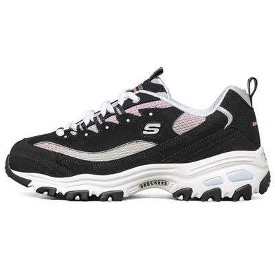 DLites 1.0 Synthetic Leather Lace-Up Low-Top Dad Shoes Women Sneakers Black 149253-BKMT