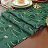 Plush Embroidered Christmas Table Cover Rectangular Dining Tablecloth  Restaurant
