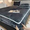 1ks Plain Bed Cover Teplé prostěradlo pro zimní fundas de colchón Elastické prostěradla Plyšové chrániče matrací(Žádný povlak na polštář)