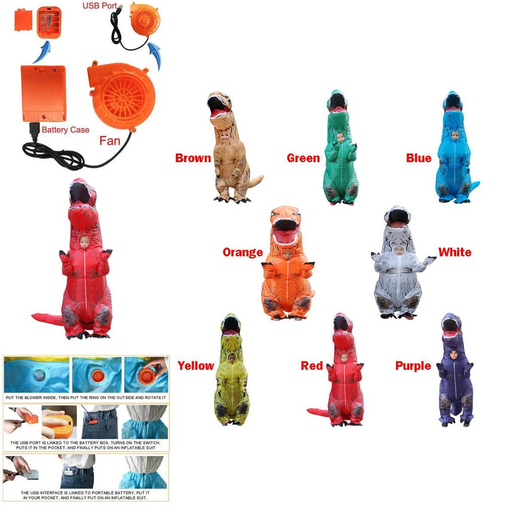 Stylish And Convenient Kids T-rex Inflatable Dinosaur Costume For All Occasions