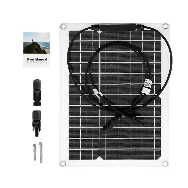 30W-600W Flexible Solar Panel 12V Battery Charger Dual USB With 10A-100A Controller Solars Cells Power Bank for Phone Car Yacht