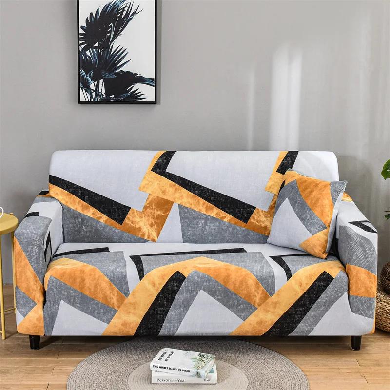Geometric Elastic Sofa Covers for Living Room All-inclusive Slip-resistant Couch Cover Strech L Shape Corner Sofa Slipcovers 1PC