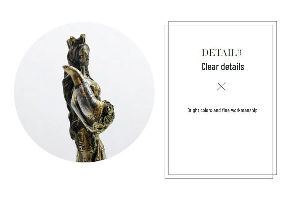 Greek Goddess Wealth Statue: Lucky Desk Ornament for Office or Cashier Gift