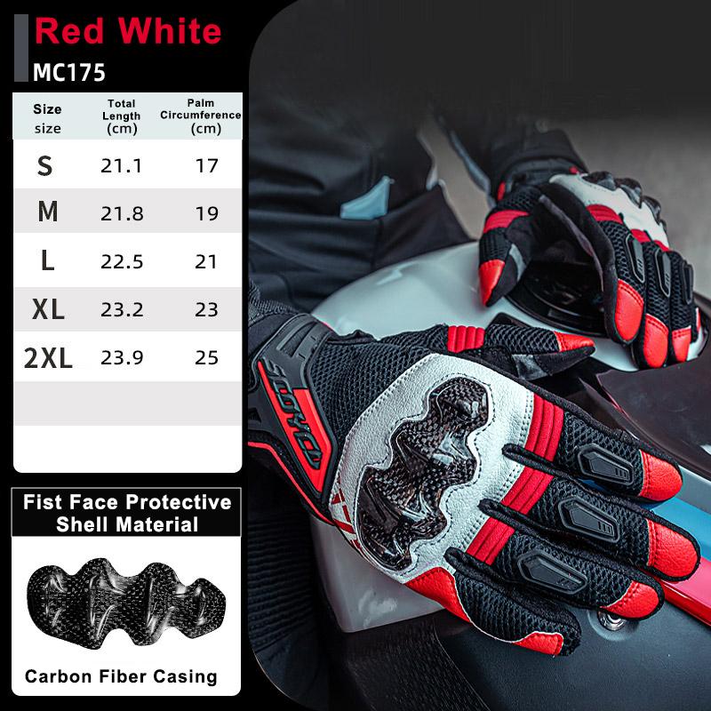 SCOYCO Motorcycle Racing Gloves Men Women Summer Breathable Motorbike Protective Anti-fall Moto Guantes Motocross Cycling Gloves S