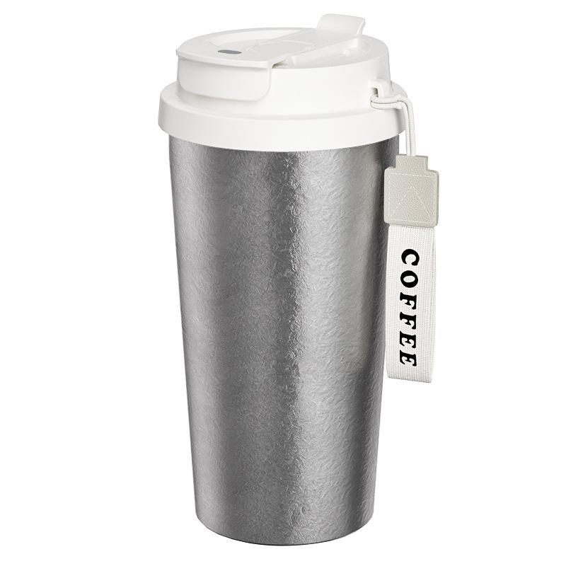 

Pure titanium thermos cup high value men s and women s double drinking straw cup portable car full titanium coffee cup high-end gift water cup 500ML [straw + color box]