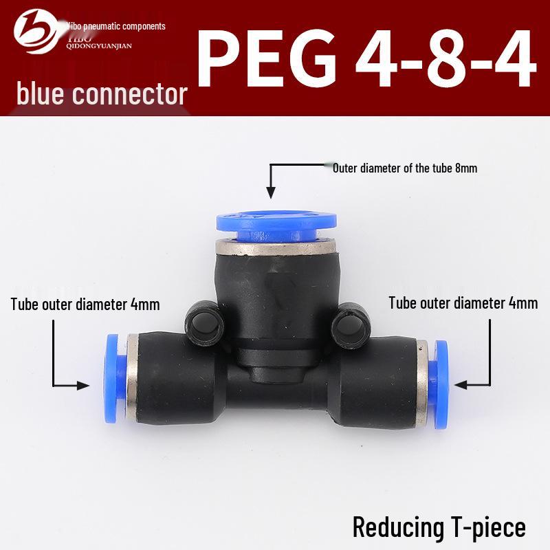 Wirtschaftlicher blauer pneumatischer Schnellkuppler: Gerade, T-Stück, Vierweg, Fünfweg, Reduzierstück für PU/PE/PY/PZA/PK/PV