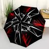 1pc Abstract Pattern Automatic Open/close, All-Season Portable Folding Umbrella for Friends, Travel, Everyday, Events  Yy250812218