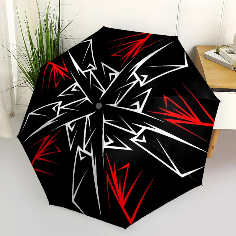 1pc Abstract Pattern Automatic Open/close, All-Season Portable Folding Umbrella for Friends, Travel, Everyday, Events  Yy250812218