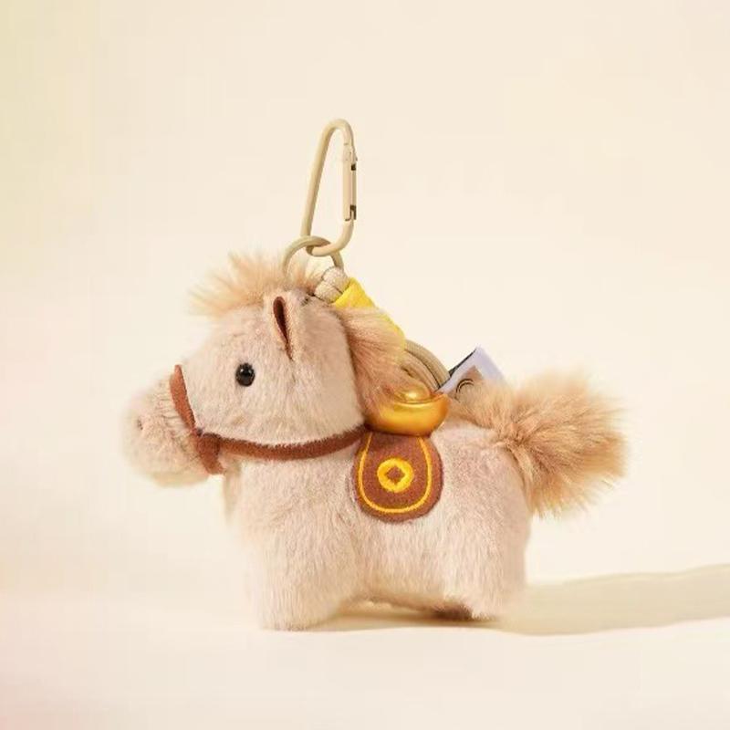 Cute Year Plush Keychain Pendant Doll Pendant Miniature Horse Figurine