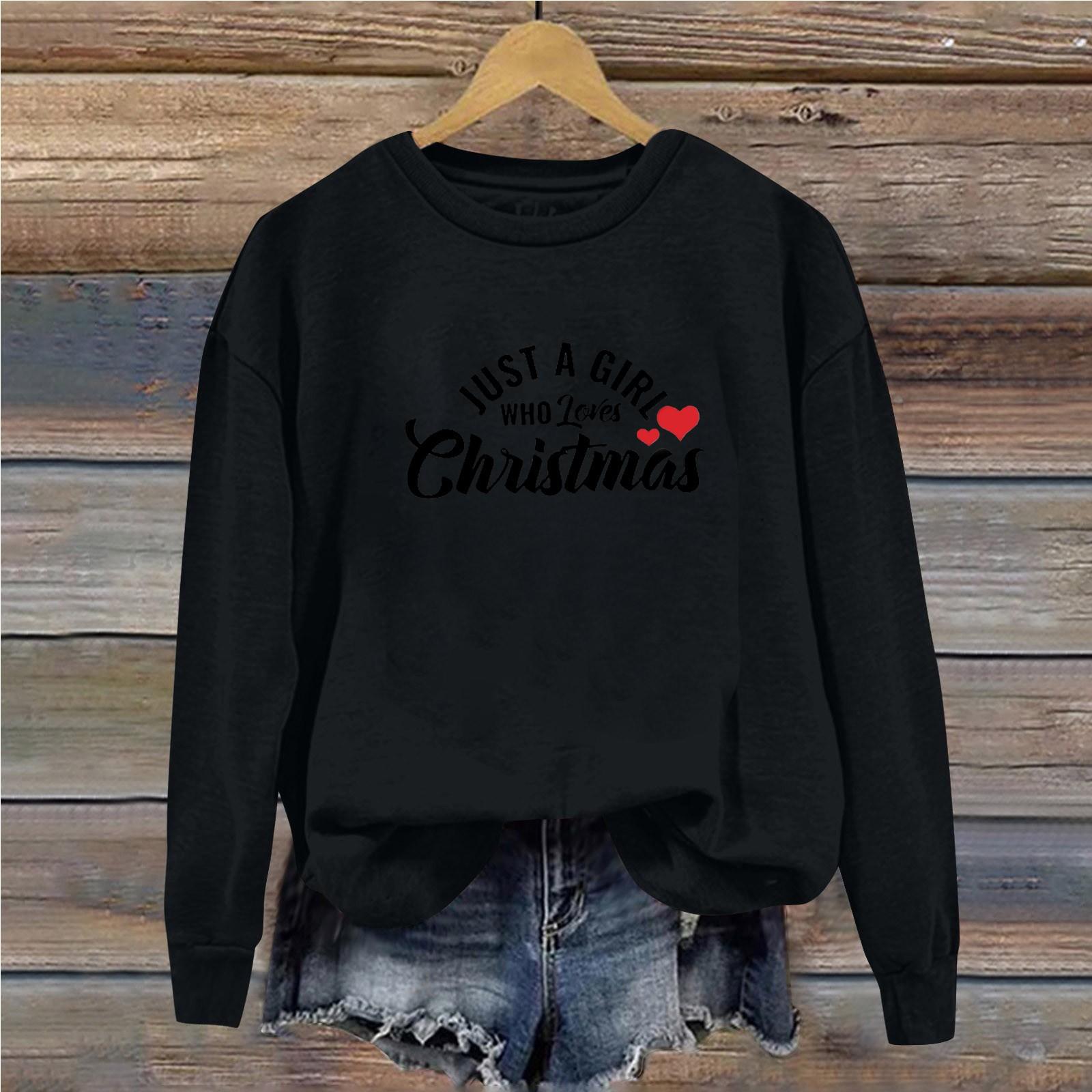 Женская повседневная свободная однотонная толстовка с круглым вырезом и длинными рукавами — фото 6