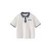 Mini Balabala Children's Short Sleeved T-shirt, College Style Polo Shirt for Boys, Soft and Breathable 2026 New Style