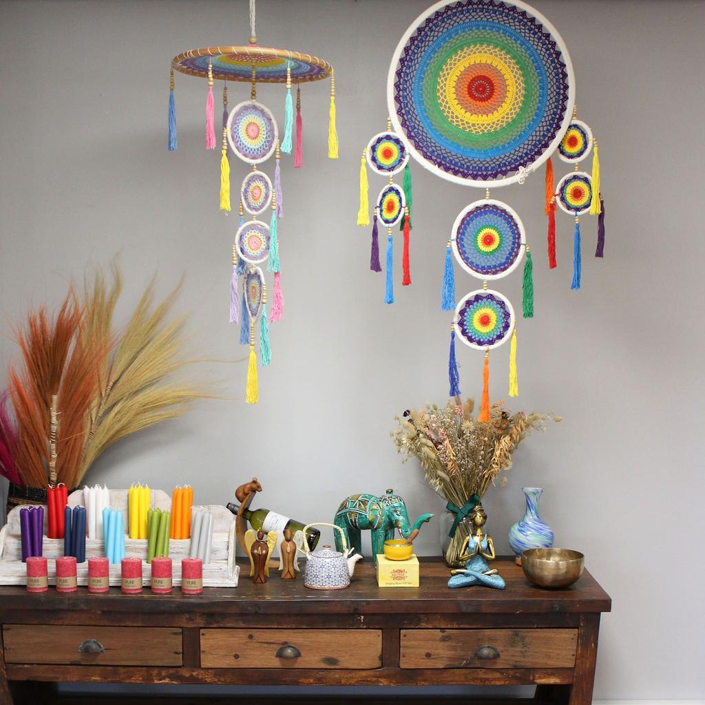 Dream Catcher Wall Hanging, Rainbow