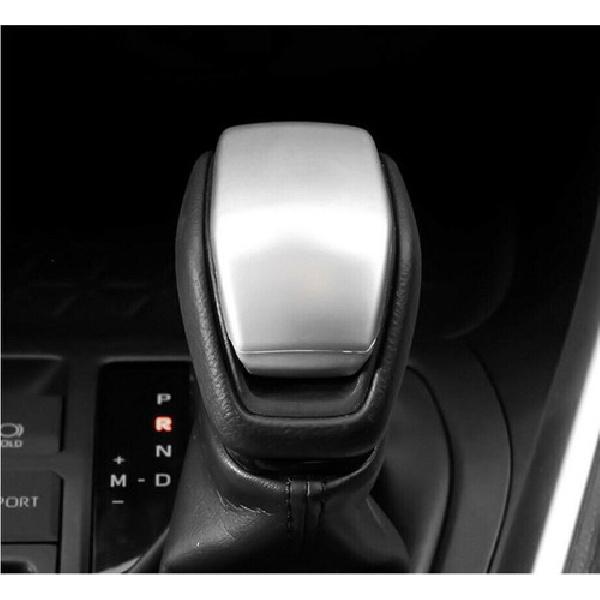 Fit For   Toyota RAV4 Matte Silver Look Gear Lever Shift Knob Cover Trim