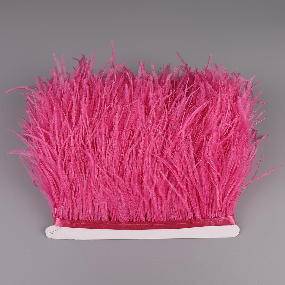 2M Pštrosí peří na stuze pro vyšívání šití do šatů ozdobné peří na pásce třásně pro oblečení