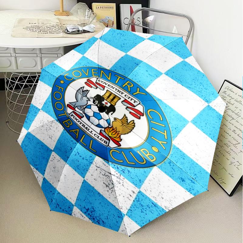 1PC Coventry City F.C Printed Umbrella Folding umbrella, automatic umbrella 8-Frame for Travel, camping Fan gifts Christmas Gifts
