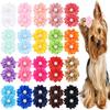 50/100 Pezzi Fiocchi per Capelli Carini per Cani con Fiori di Perle Fiocchi di Nastro Accessorio per Capelli per Cani Fiocchi per Toelettatura Cani Articoli per Animali