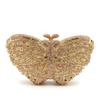 Luxury Butterfly Shaped Rhinestone Evening Clutch Bags Designer Crystal PursesFor Wedding Party Hard Metal  Purses And Handbags