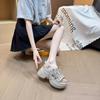 Fashion Bohemia Metal Rivet Decoration Fringe Suede Sandals Women 2025 Summer Chunky Platform Wedge Heel Sandals Casual Back Strap Shoes