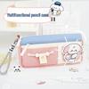 Adorable Puppy Double Layer Pencil Case for Elementary Students