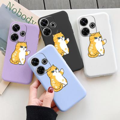 Cartoon Katze Weiche Silikonhülle Für Xiaomi Redmi Note 13 Pro 13C 14 Samsung A55 A35 A34 M35 S24 iPhone Huawei Honor 200 90 X7 Realme 9 Stoßfeste Hülle