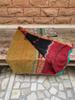 Floral Kantha Quilt: Reversible Sari Patchwork Throw - 82" x 56