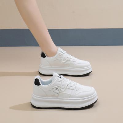 2025 Spring New Korean Version Ins Breathable Little White Shoes Women's Low-top Casual Board Shoes Platform Muffin Shoes ZY1826