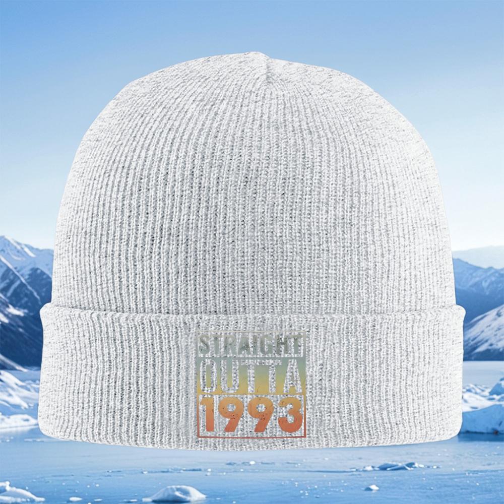 Straight Outta 1993 Graphic Design Men Women Unisex Knitted Hat Beanie Pullover Cap Winter Thermal Warm Christmas Outdoor Cyclin