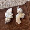 Asymmetric Mother of Pearl Shell Stud Earrings - Elegant Niche Design for Women