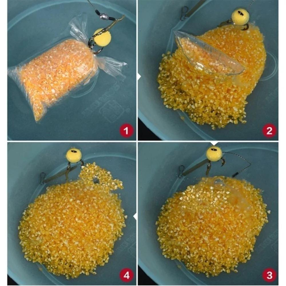 PVA Bags Available Carp Fishing Tackle PVA Bags Mesh For Carp Coarse Boilie Pellet Bait 7*15cm For Bait Throwing 50Pcs