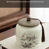 Nierxin Chinese Retro Porcelain Tea Caddy