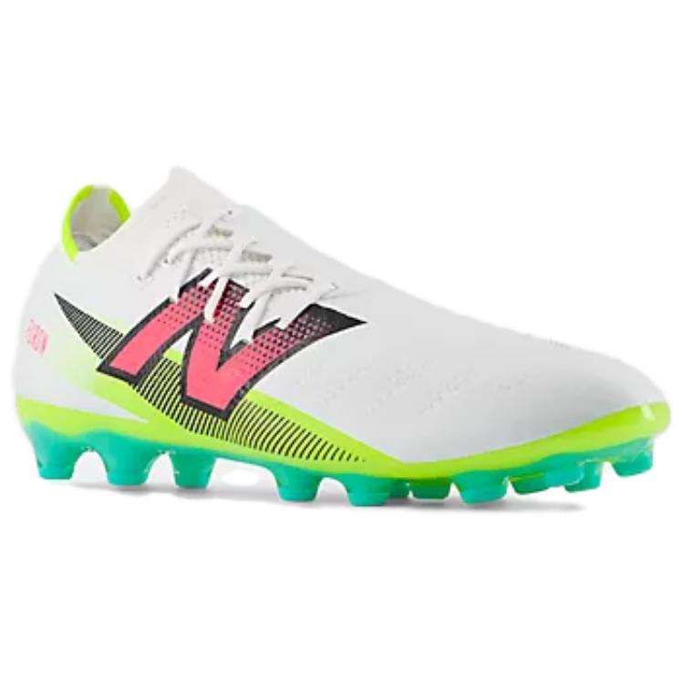 New Balance Furon Pro V7+ Comfortable Lightweight AG (Rubber Short Studs) Artificial Grass Soccer Shoes Unisex Soccer Shoes White Green SF1AH75