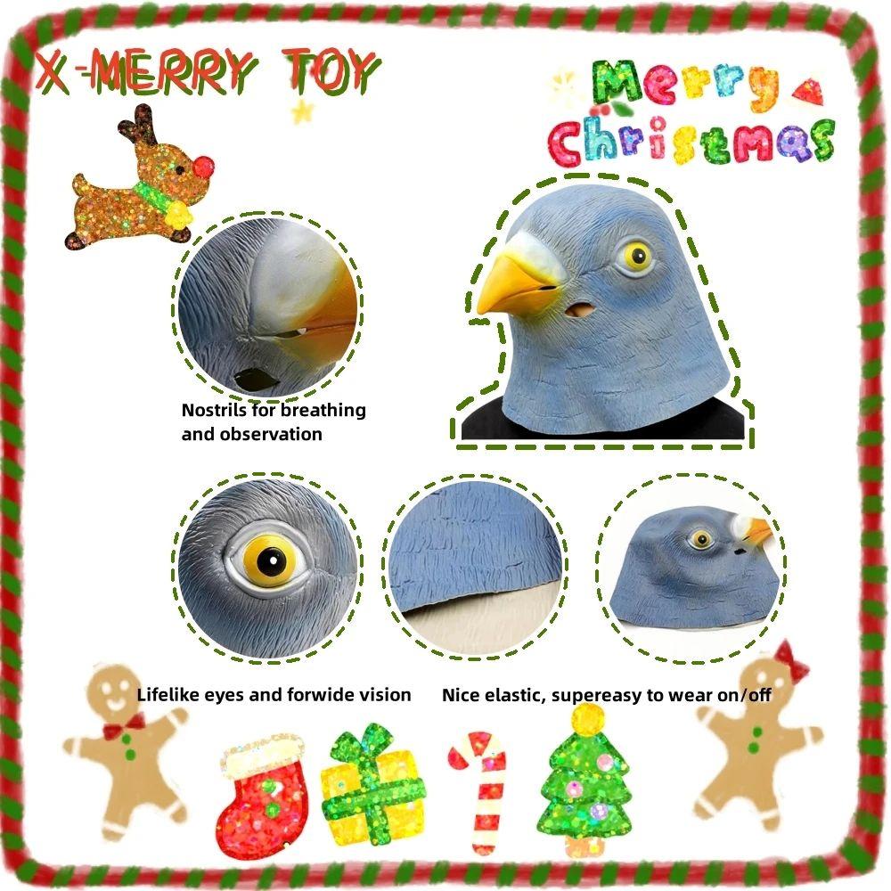 1ks Halloweenská Novinka Gumová Holubí Maska Legrační Zvířecí Cosplay Halloweenská Žertovná Rekvizita Bar Klub Rave Party Potřeby Holubí Maska