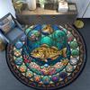 Underwater Life Glass Round Area Rug Under Office Chairs Bedroom Living Room Home Decor