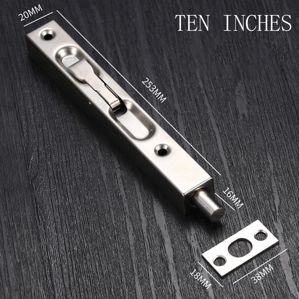Silver 304 stainless steel open-mounted latch, latch latch wood doors and Windows latch latch latch anti-theft new door pin