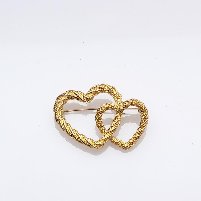 

Fashionable Retro Inlaid Diamond Brooch Sweater Brooch One Size золотий