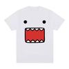 Domo Kun Puppengesicht Grafik T-Shirts Herren Damen Freizeit-T-Shirts Rundhals Kurzarm Übergroßes T-Shirt Harajuku Streetwear