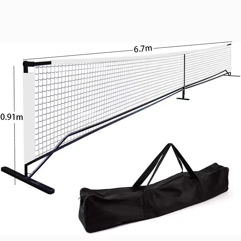 22 FT No Frame Set Outdoor Sports Training Supplies Foldable Portable Pickleball Net Pickleball Net