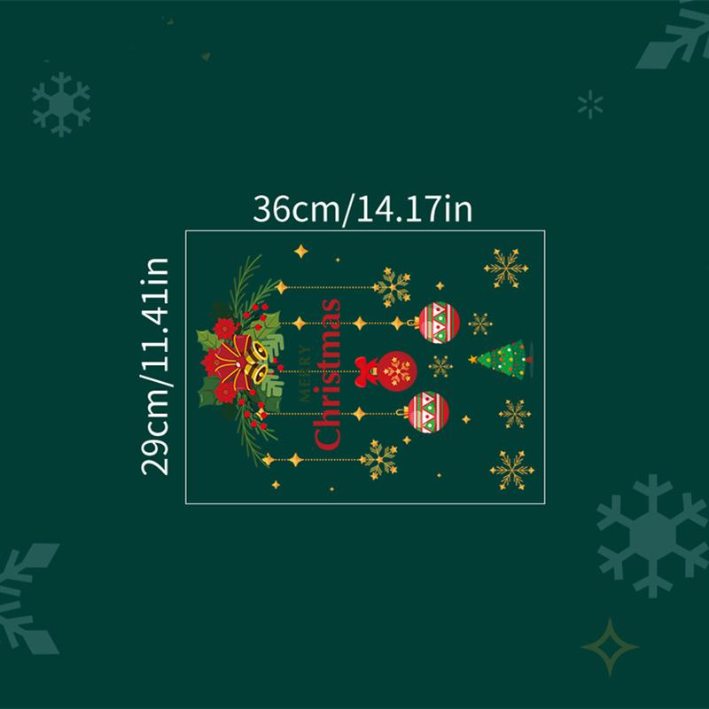 1 szt. Nowy Wesołych Świąt Naklejka Ścienna Dekoracja Drzwi Mural Salon Kreskówka Dekoracja Noworoczna Samoprzylepne Naklejki Akcesoria